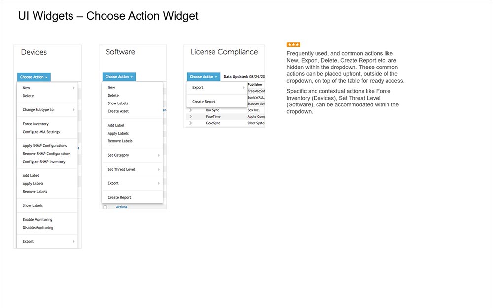 UI widgets